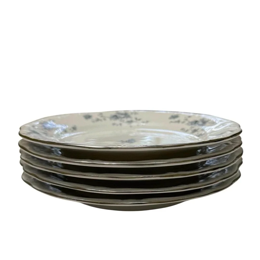 Johann Haviland Traditions Blue Garland Bread Butter Plates Set 5 6